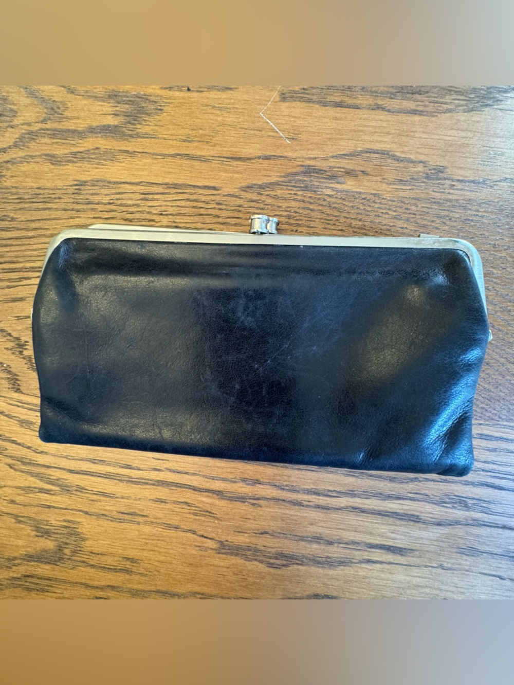 HOBO Lauren Black Leather Vintage Hide‎ Clutch/Wallet  Minimalist Classic